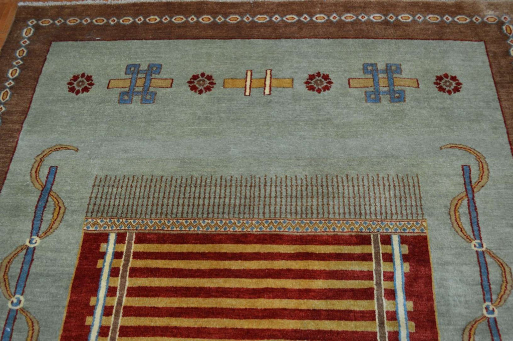 5' 9" x 9' 6" India Gabbeh Rug image 4