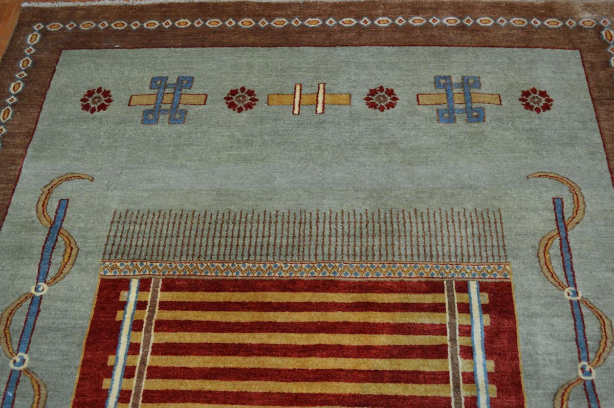 5' 9" x 9' 6" India Gabbeh Rug image 4