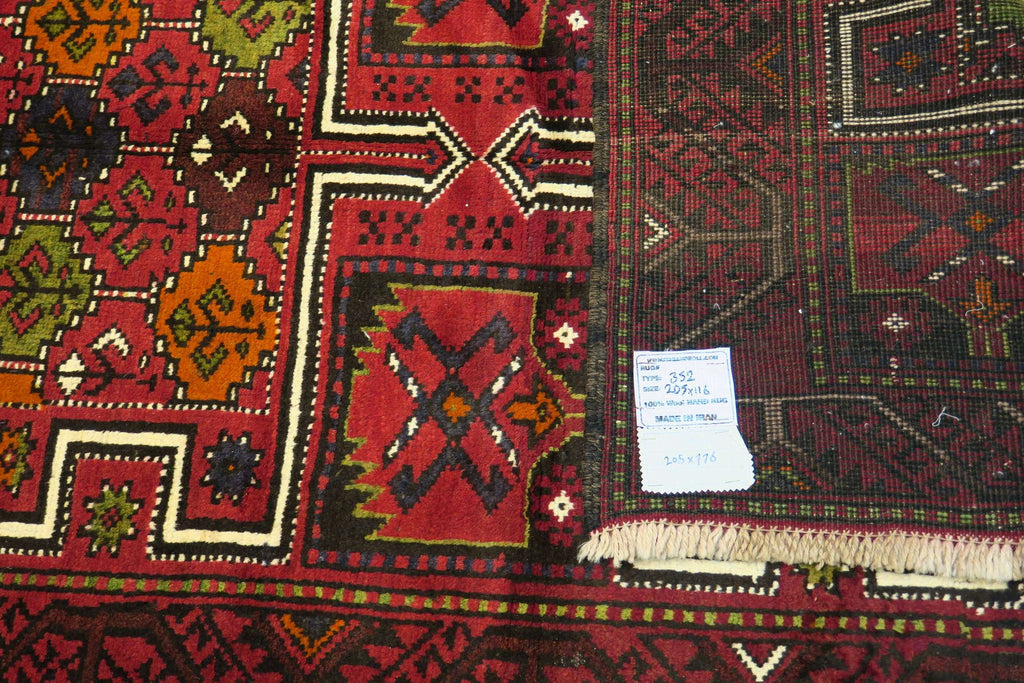 3' 8" x 6' 7" Vintage Baluch Rug image 3