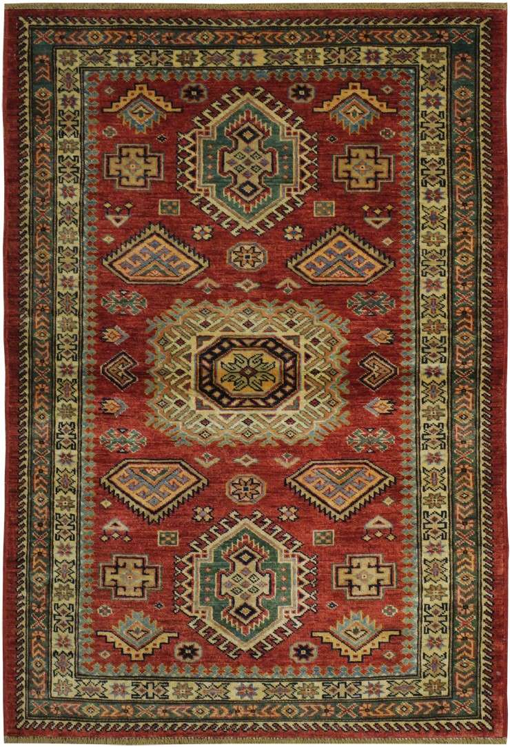 3' 4" x 4' 8" Pakistan Kazak Rug image 0