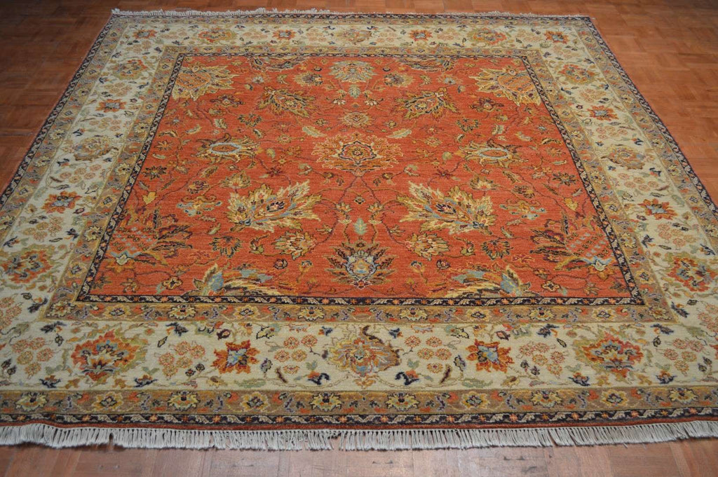 8' 0" x 8' 2" India Sultanabad Square Rug image 1