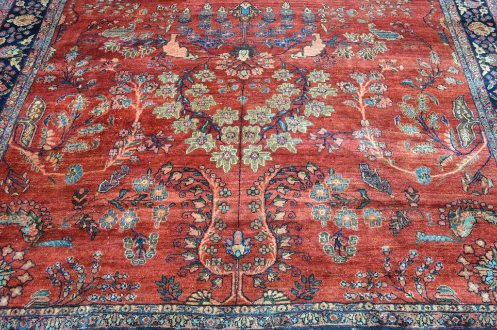 8' 8" x 12' 0" Persian Sarouk Rug image 8