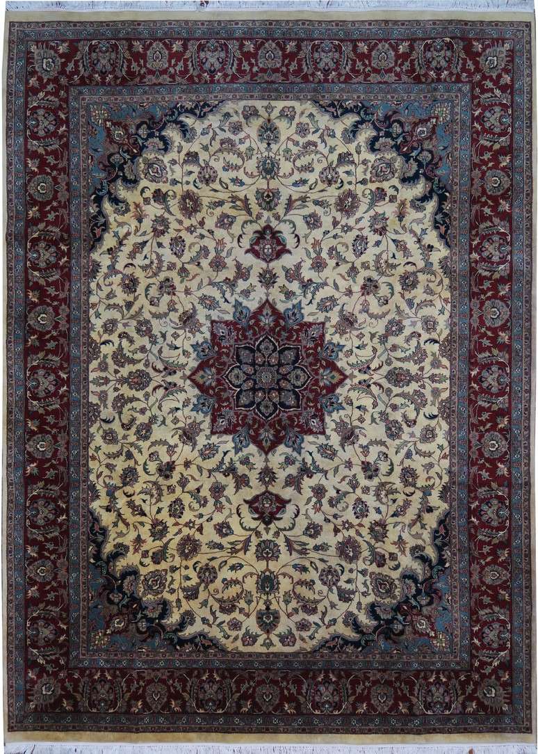 9' 0" x 12' 4" India Tabriz Rug image 0