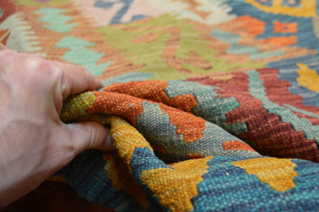 8' 2" x 9' 9" India Kilim Rug image 11