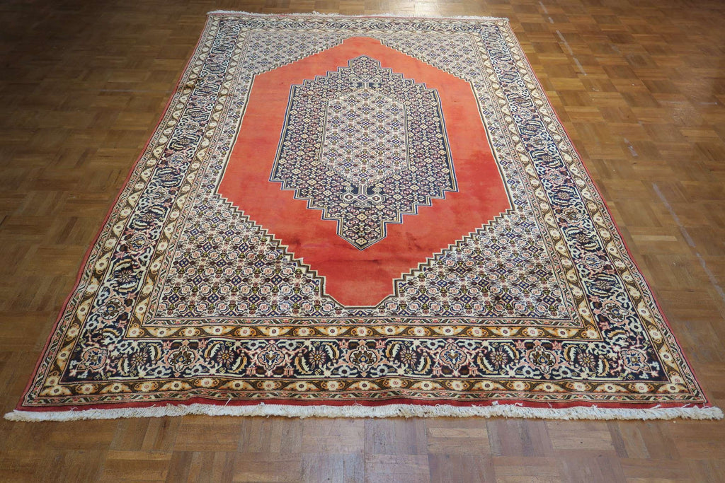 5' 8" x 9' 0" Persian Sanandaj Rug image 1