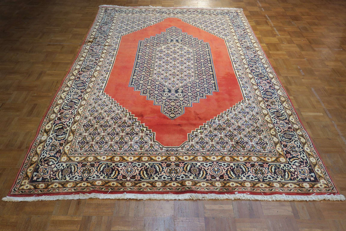 5' 8" x 9' 0" Persian Sanandaj Rug image 1