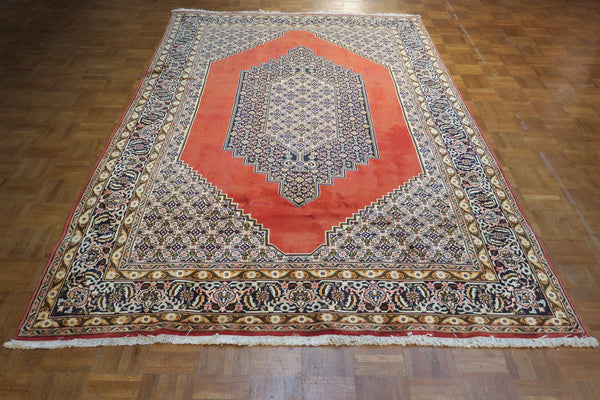 5' 8" x 9' 0" Persian Sanandaj Rug image 1