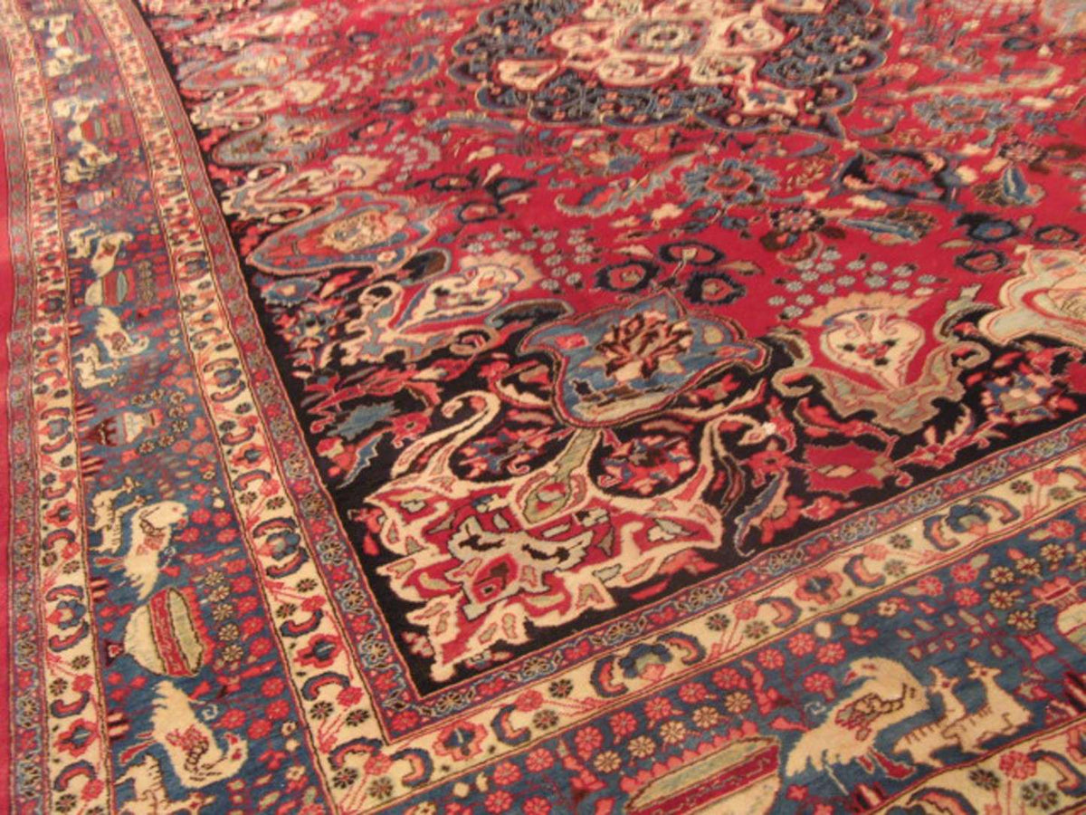 9' 5" x 12' 5" Persian Mashhad Rug image 4
