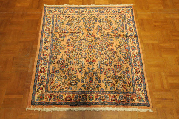 3' 3" x 3' 6" Persian Sarouk Rug