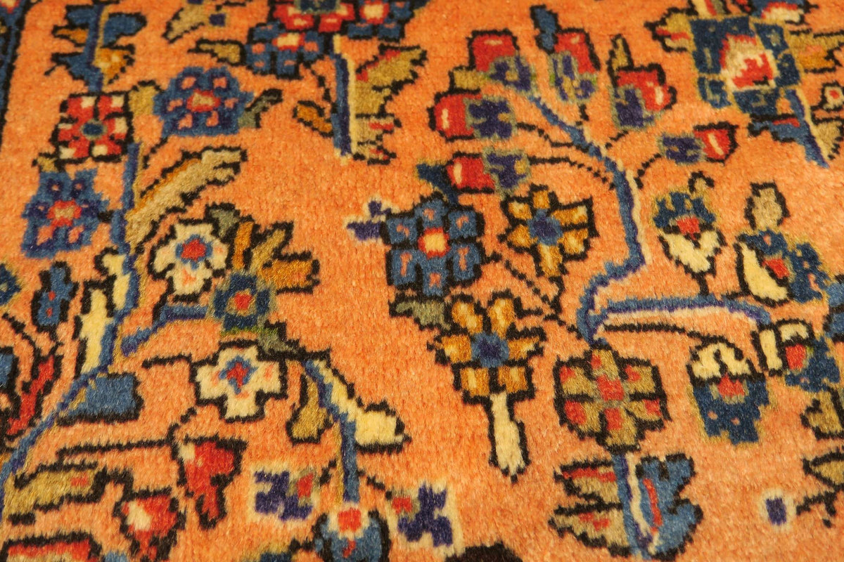3' 3" x 3' 6" Persian Sarouk Rug