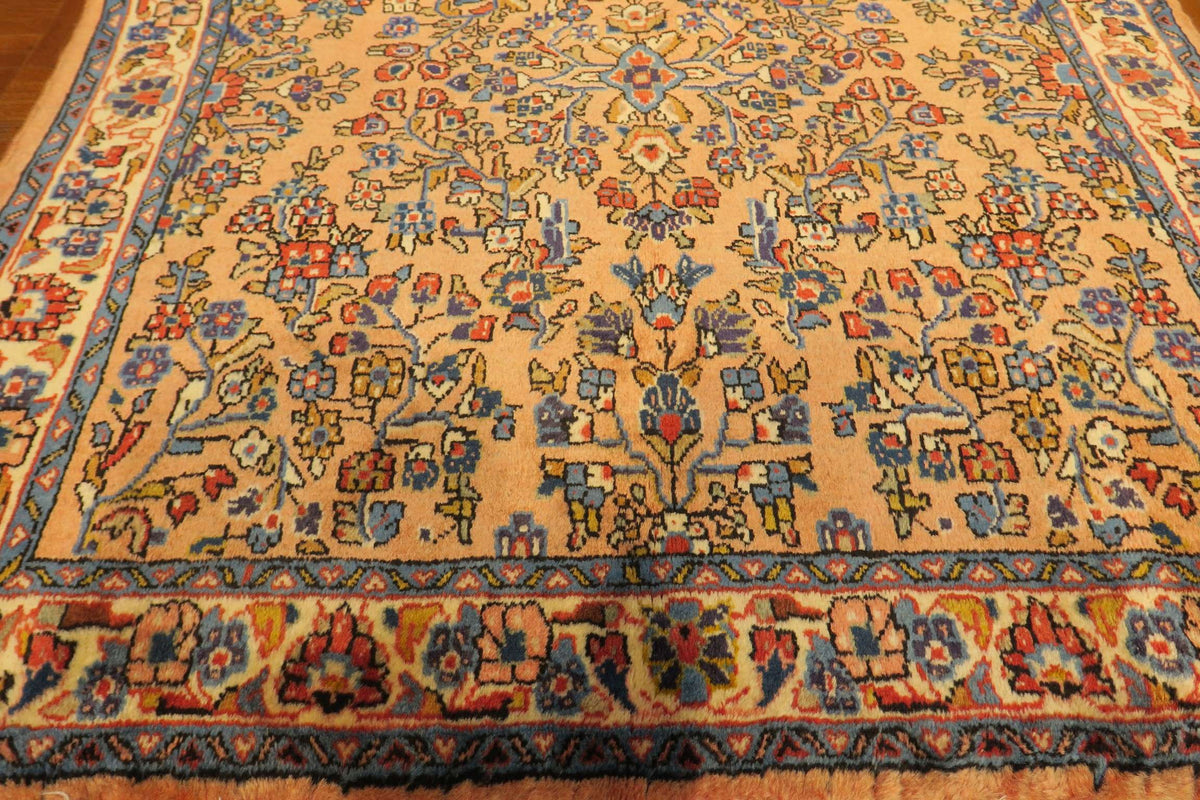 3' 3" x 3' 6" Persian Sarouk Rug