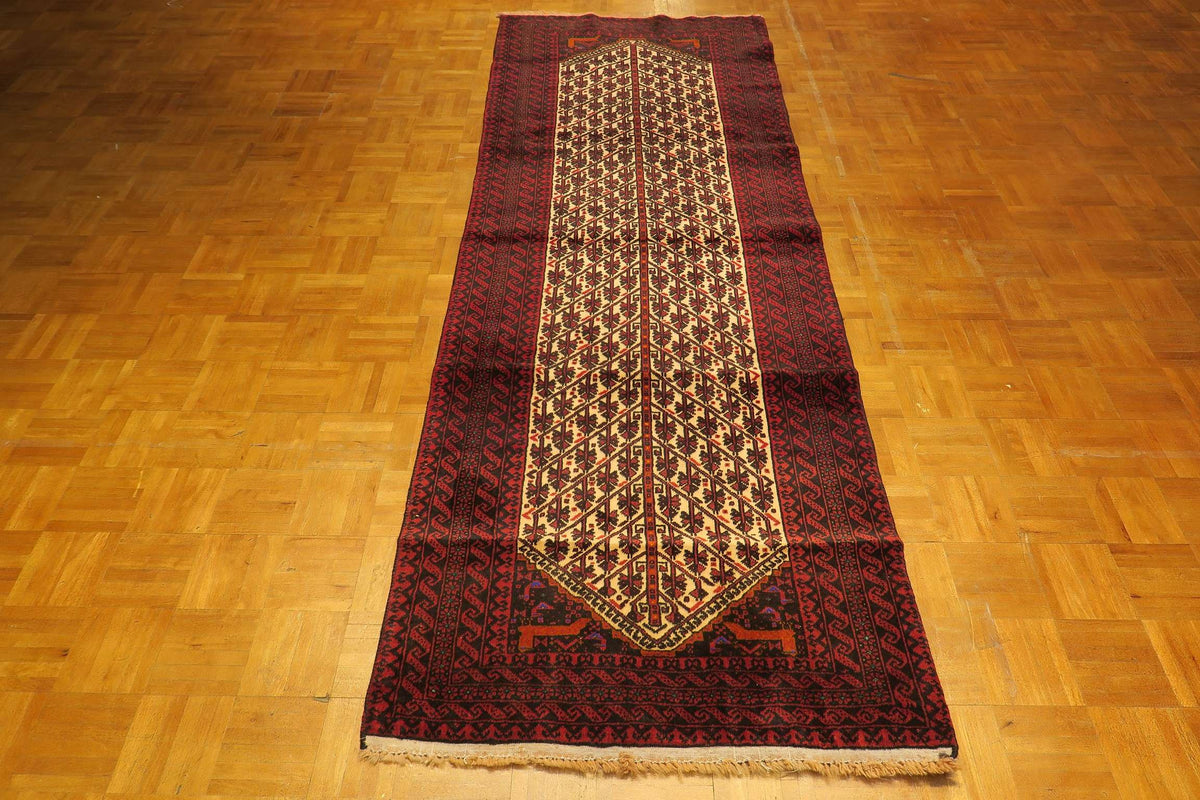 3'2'' x 8'5'' Persian Baluch Runner