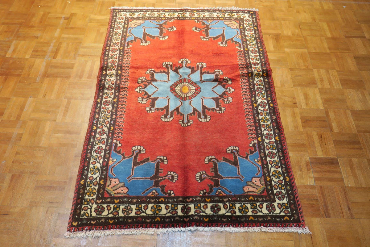 3' 6" x 5' 2" Persian Hamadan Rug
