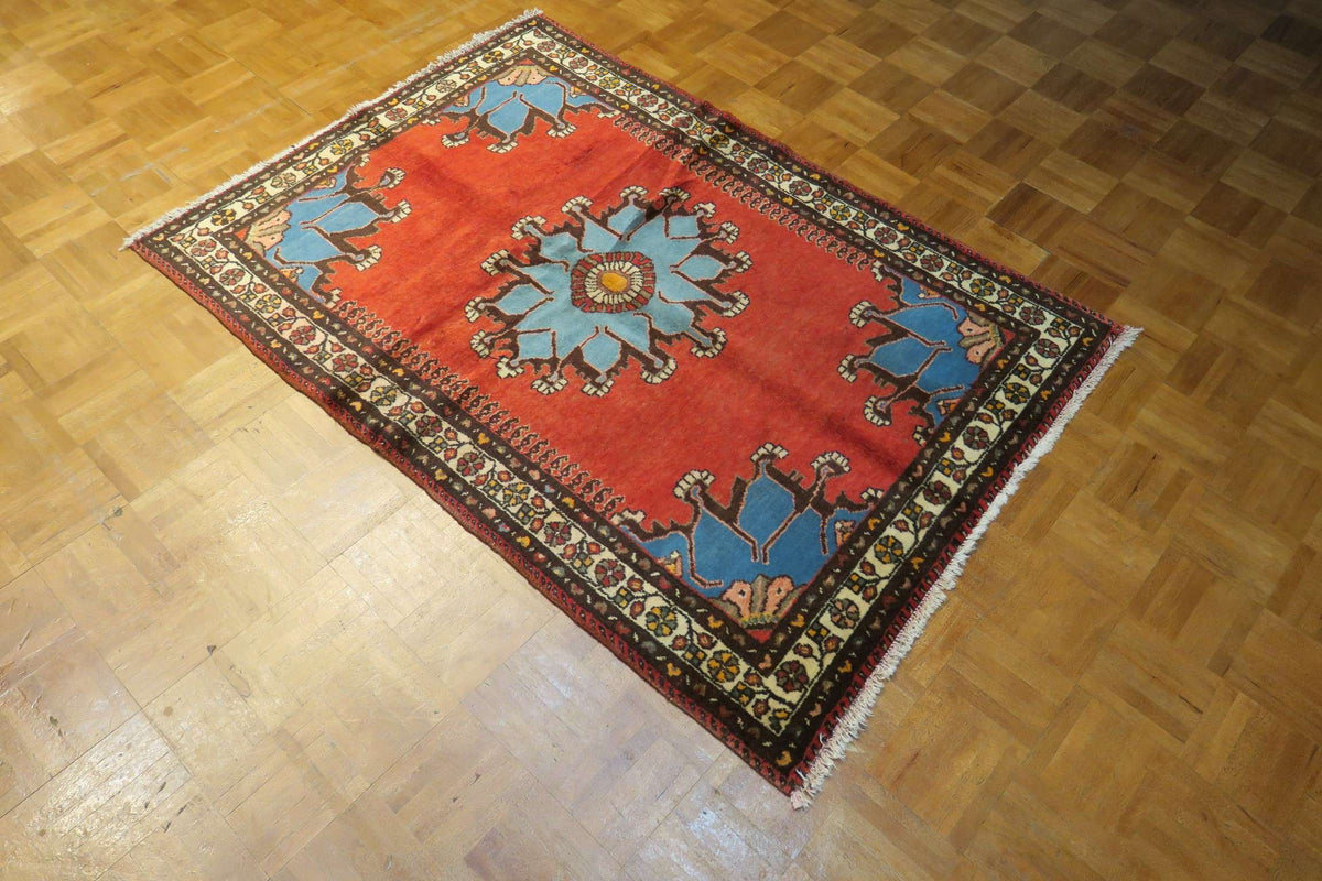 3' 6" x 5' 2" Persian Hamadan Rug