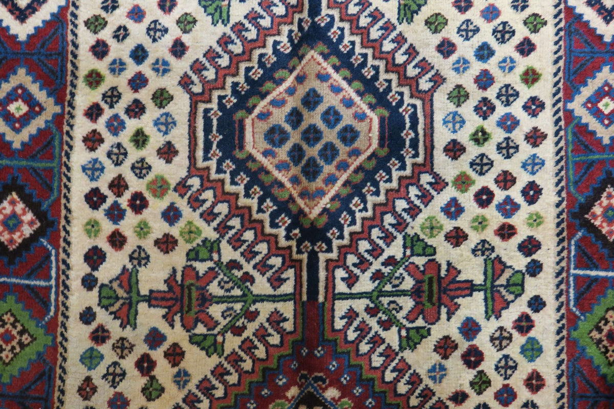 2' 6" x 4' 3" Vintage Yalameh Rug