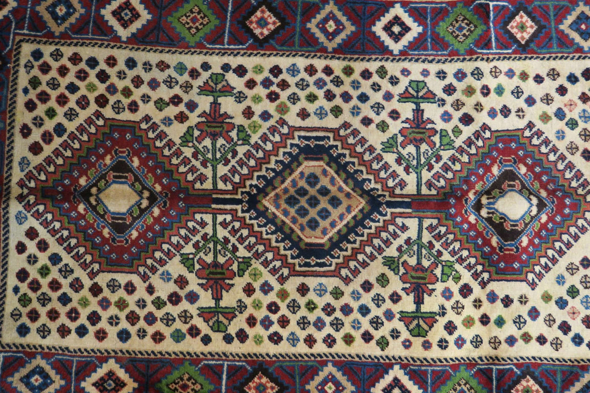 2' 6" x 4' 3" Vintage Yalameh Rug