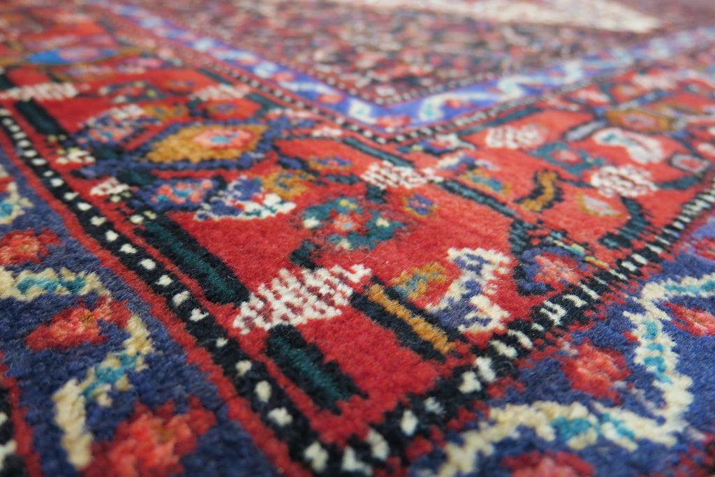 4' 2" x 4' 7" Persian Sanandaj Rug