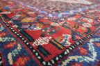 4' 2" x 4' 7" Persian Sanandaj Rug