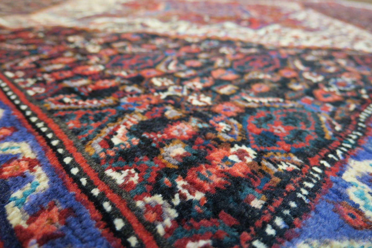 4' 2" x 4' 7" Persian Sanandaj Rug