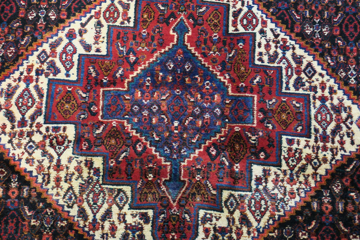 4' 2" x 4' 7" Persian Sanandaj Rug