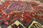 4' 2" x 4' 7" Persian Sanandaj Rug
