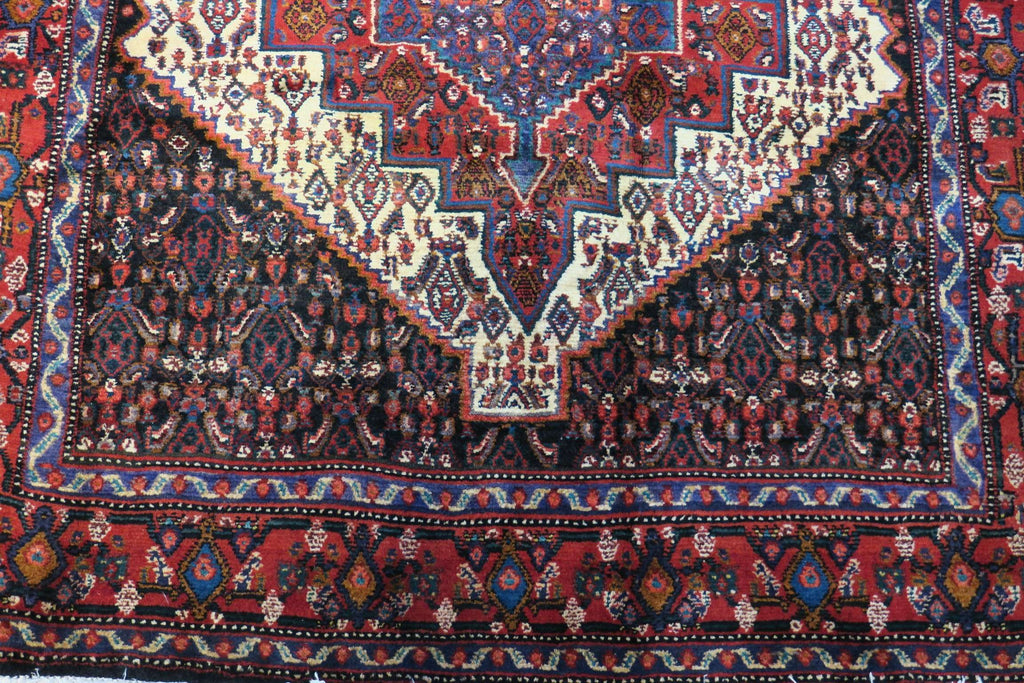 4' 2" x 4' 7" Persian Sanandaj Rug