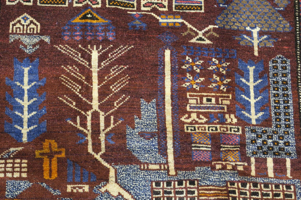 2' 5" x 4' 6" Vintage Baluch Rug