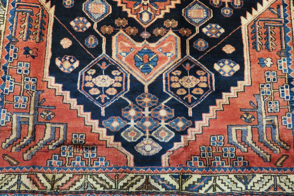 4' 4" x 7' 0" Vintage Hamadan Rug