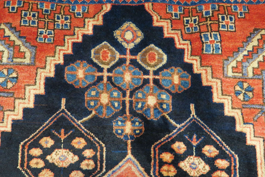 4' 4" x 7' 0" Vintage Hamadan Rug
