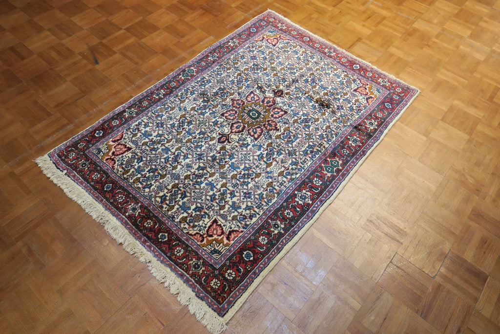 3' 4" x 4' 9" Persian Zanjan Rug