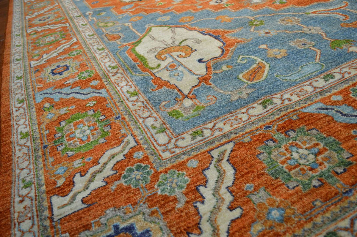 9' 0" x 12' 1" Pakistan Serapi Rug image 9