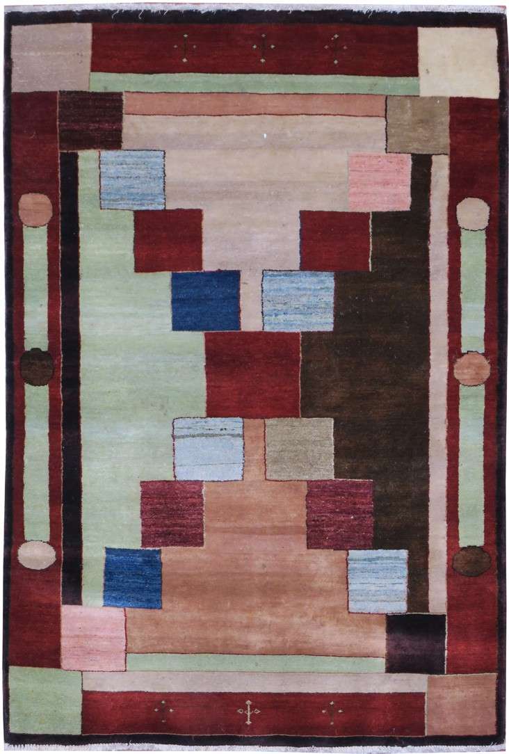 4' 3" x 6' 1" India Gabbeh Rug image 0