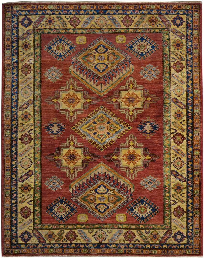 4' 8" x 6' 2" Pakistan Kazak Rug image 0