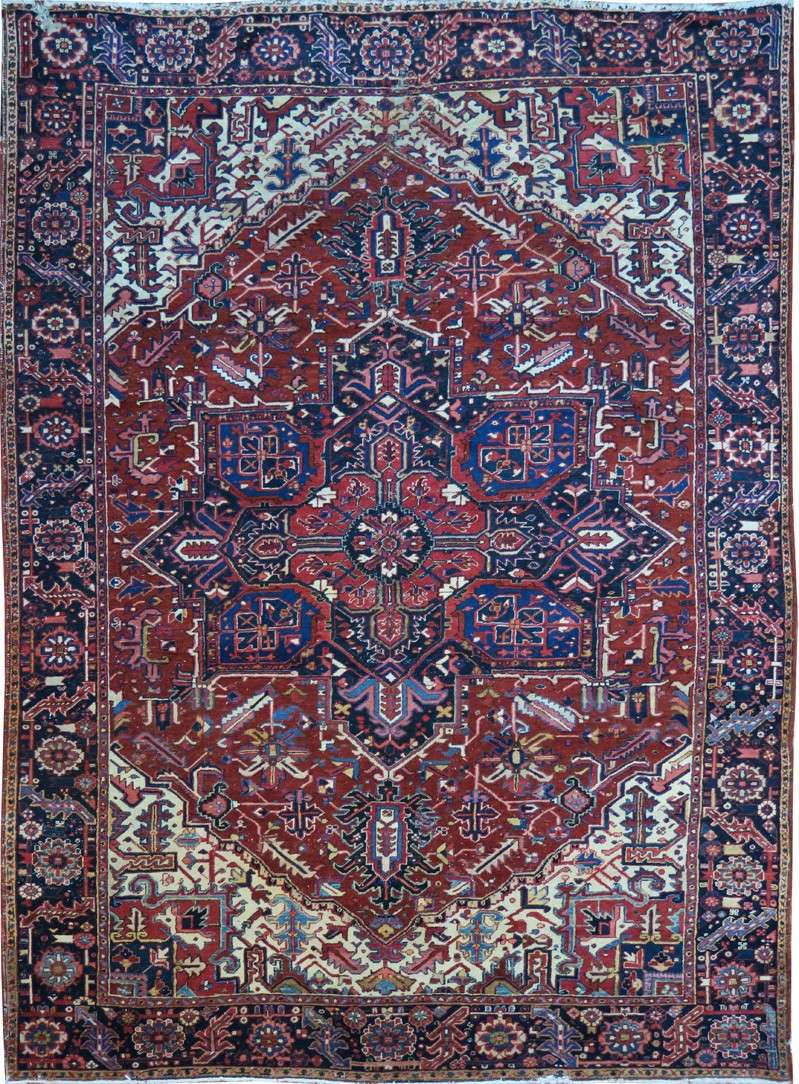 8' 3" x 11' 2" Persian Heriz Rug image 0