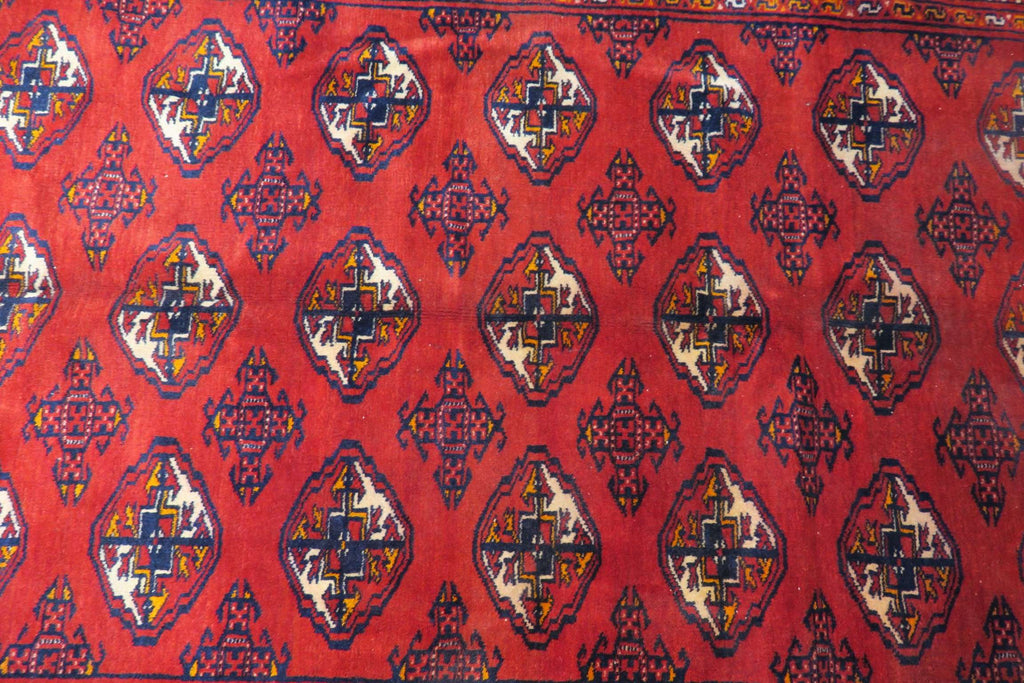 4' 9" x 5' 6" Persian Turkeman Rug image 11