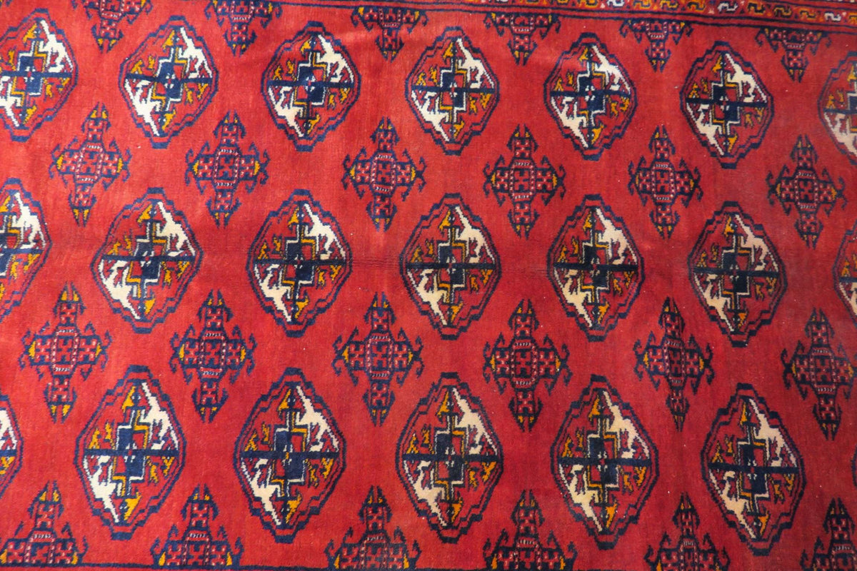 4' 9" x 5' 6" Persian Turkeman Rug image 11