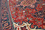 4' 1" x 6' 0" India Heriz Rug image 2