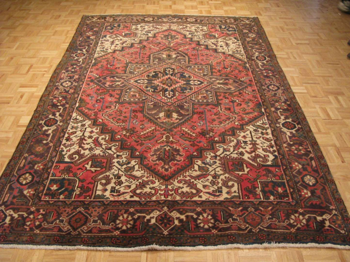 6' 5" x 9' 1" Persian Heriz Rug image 1
