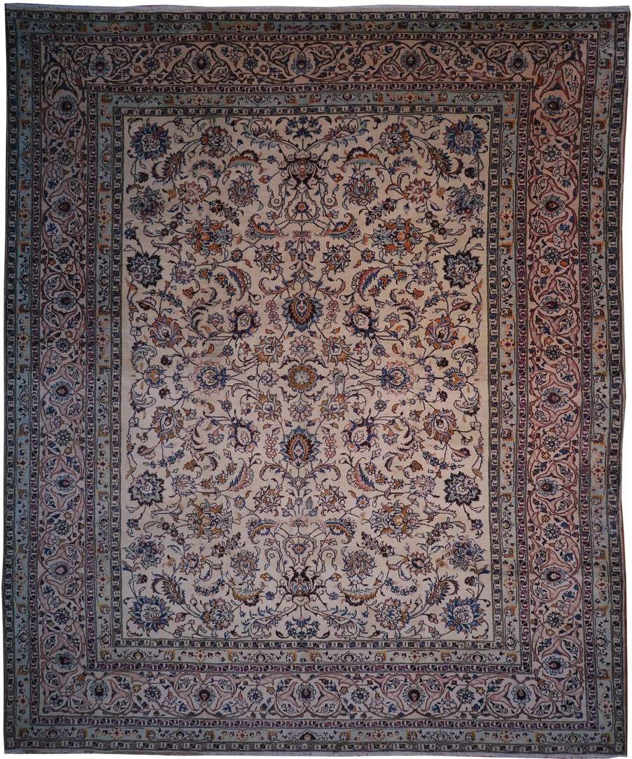 11' 3" x 13' 5" Persian Tabriz Rug image 0