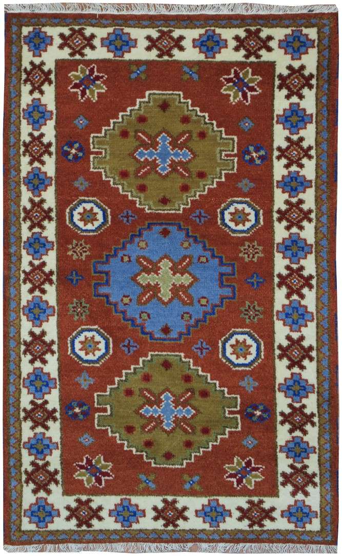 3' 0" x 5' 0" India Kazak Rug image 0