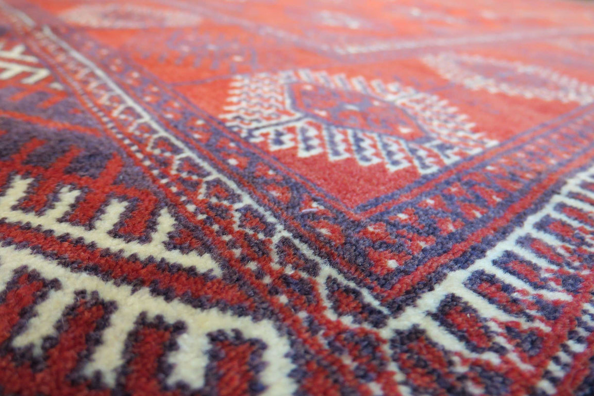 6' 4" x 9' 1" Persian Turkeman Rug image 4