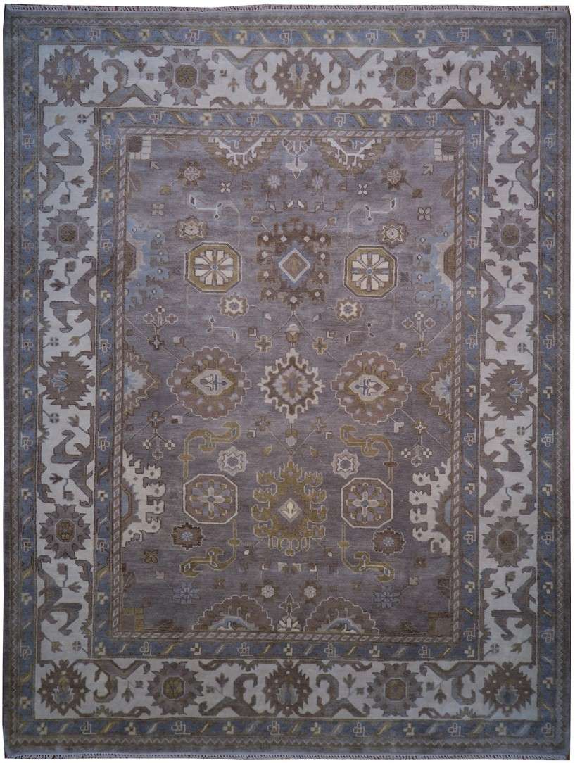 9' 2" x 12' 1" India Oushak Rug image 0