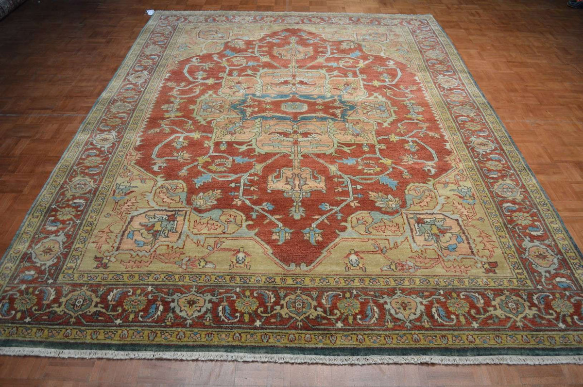 7' 8" x 10' 3" India Serapi Rug image 4