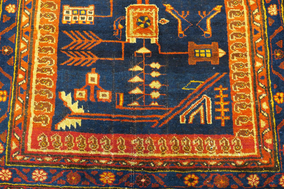 3'5'' x 10'3'' Persian Hamadan Runner image 3