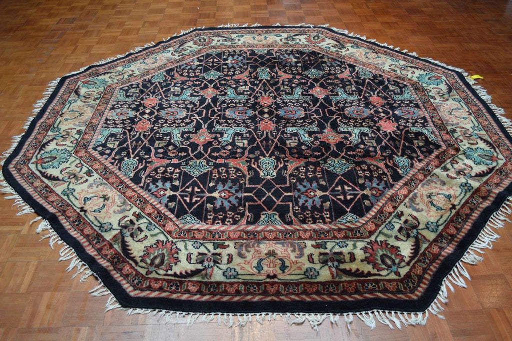 8' 8" x 8' 8" India Tabriz Octagon Rug image 1
