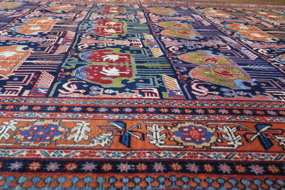 7' 2" x 10' 4" Vintage Ardabil Rug image 8