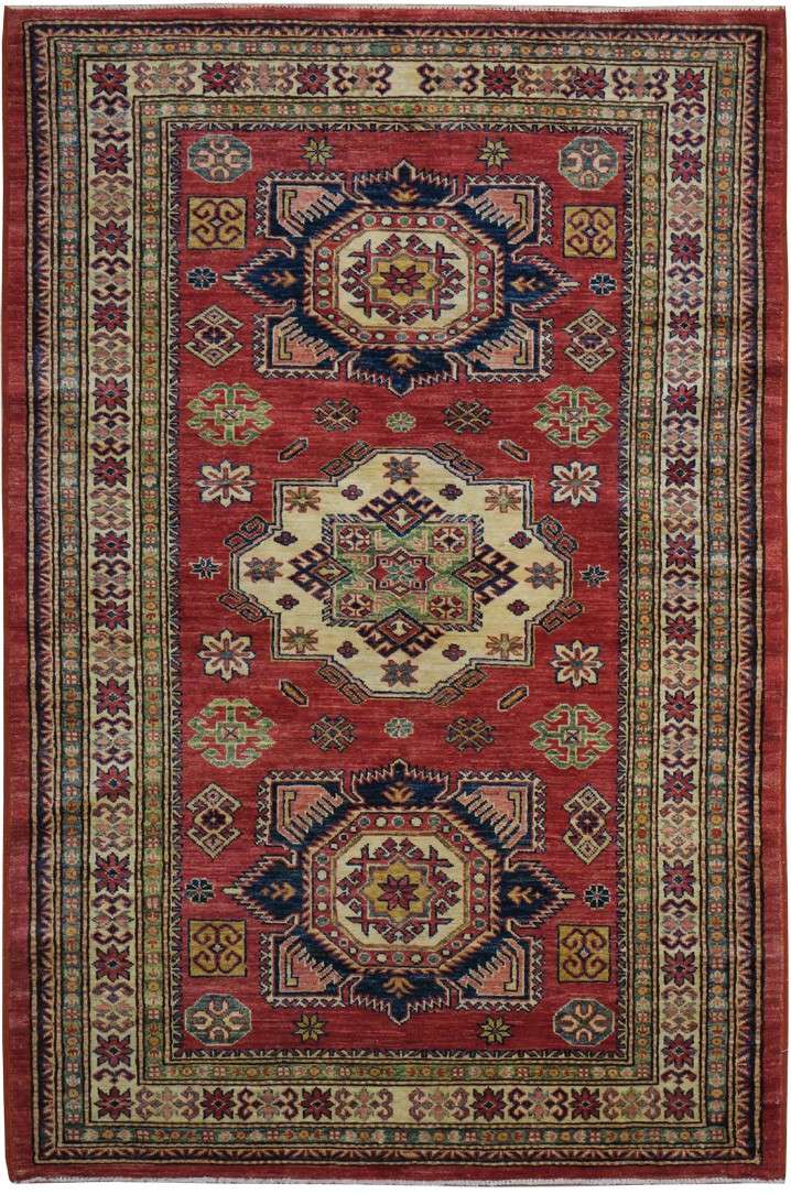 4' 0" x 6' 1" Pakistan Kazak Rug image 0