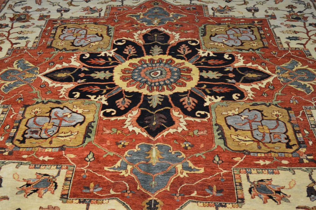 11' 8" x 19' 8" India Serapi Rug image 5
