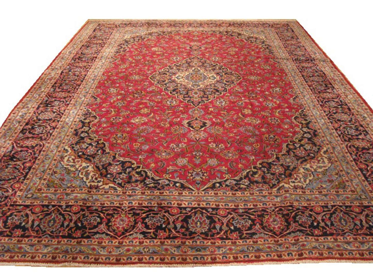 9' 8" x 13' 7" Persian Kashan Rug image 0