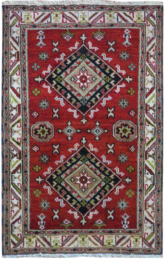 4' 0" x 6' 0" India Kazak Rug image 0